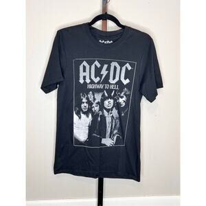 AC/DC "Highway to Hell" Cotton Short Sleeve Graphic T-Shirt. Black Womens S NWOT